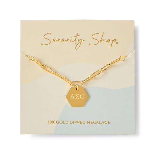 Sorority Shop Delta Sigma Theta Paperclip Necklace — DST 18K Gold Plated Sorority Gifts Necklace, Long-Lasting Delta Sigma Theta Gifts for Women2