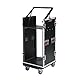 Gator Cases GTOUR-Konsolen-Racks ATA-Holz-Flight-Pop-Up-Konsolen-Rack-Koffer; 10U oben; 16U unten; mit Rollen (G-TOUR 10X16 PU)