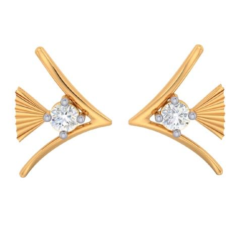 P.C. Chandra Jewellers Bis Hallmarked 14Kt (585) Yellow Gold Charming And American Diamond Studs Earrings For Women & Girls - 0.6 Grams (B0CZ7925H4) Amazon Price History, Amazon Price Tracker