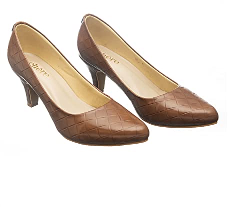 Image of CHERE Caramel Pump high Heels for Women's | Comfortable Sandals for Casual, Party and Formal Occasions