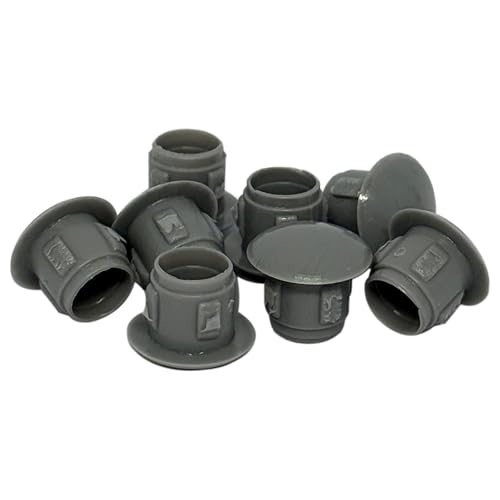 Image of (Pack of 40) Window Gray Plastic Hole Plugs 0.39 inch x 0.28 inch (10 x 7 mm), Drill Hole Cover Caps, Furniture Hole Plug, Screw Hole Plugs