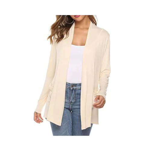 Women's Long Sleeve Lightweight Cardigan Open Front Casual Loose Fit Pockets Soft Knit Warm Coat4