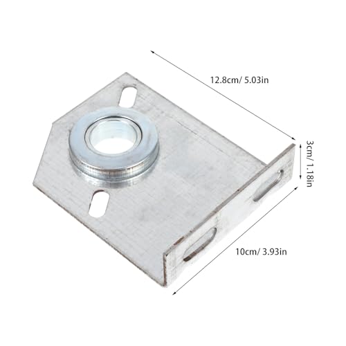Support de roulement de porte de garage en métal argenté 2pcs de 1 pouce