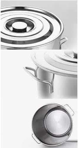 Pentola da brodo con Rubinetto, 56 Litri, in Acciaio Inox, Rotonda, con Manici Soft-Touch e Fondo Composito, Ideale per Cucinare e preparare Bevande - Secchiello per Il Vino Incluso