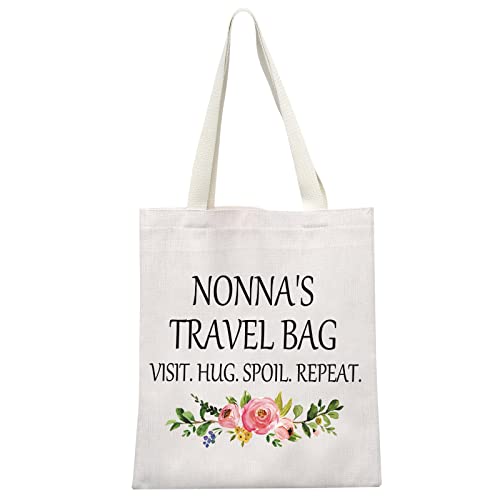 GJTIM Nonna Gift for Grandma from Grandchildren Travel Bag Grandmother Tote Bag (Nonna's Travel Tote)