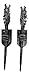 Ebros Set of 2 Left and Right Medieval Renaissance Dungeon Dragon Head Scepter Orb Torch Color Changing LED Light with Wall Mounted Dragon Claw Holder Wall Decor Hanging Sculptures Figurines