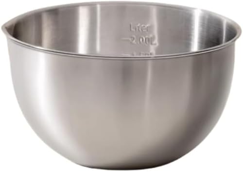 Zdaqian ボウル ステンレス ミキシング 深型 サラダ 卵泡立てボウル サービングボウル ベーキング 調理器具 家庭用 業務用 乾物 米とぎ 調理 製菓道具 (シルバー,2.5L)
