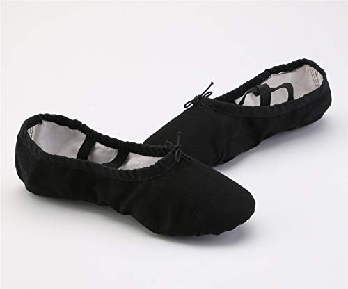 Missfiona WBALLET5_020 Women'S Ballet Practice Ballroom Dance Shoes Canvas Belly Slippers Split-Sole thumb #2