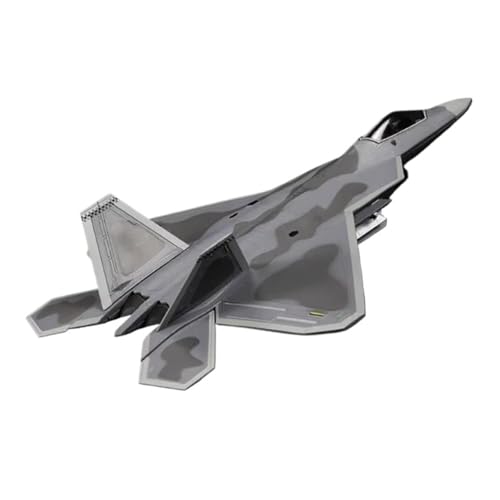 Modelo de avión F-22 1:72 decoración de metal pintado para escritorio y estantería