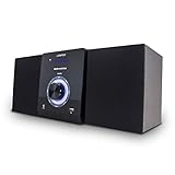 LP-885 Compact Bluetooth CD Stereo Shelf System, FM Radio Stereo System 30W Speakers for Home with CD Player, Headphone Jack, USB Input, AUX-Input, Micro Music Sound System