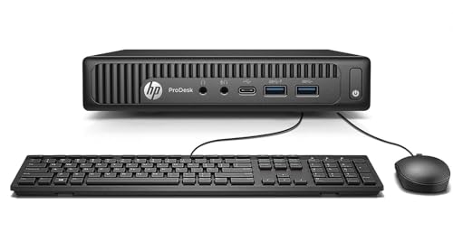 HP Prodesk 600 G2 Mini Desktop PC, Intel Core i3-6100, 8 GB RAM, 256 GB SSD, US-Tastatur, WiFi, Bluetooth, Windows 11 Pro (Generalüberholt)