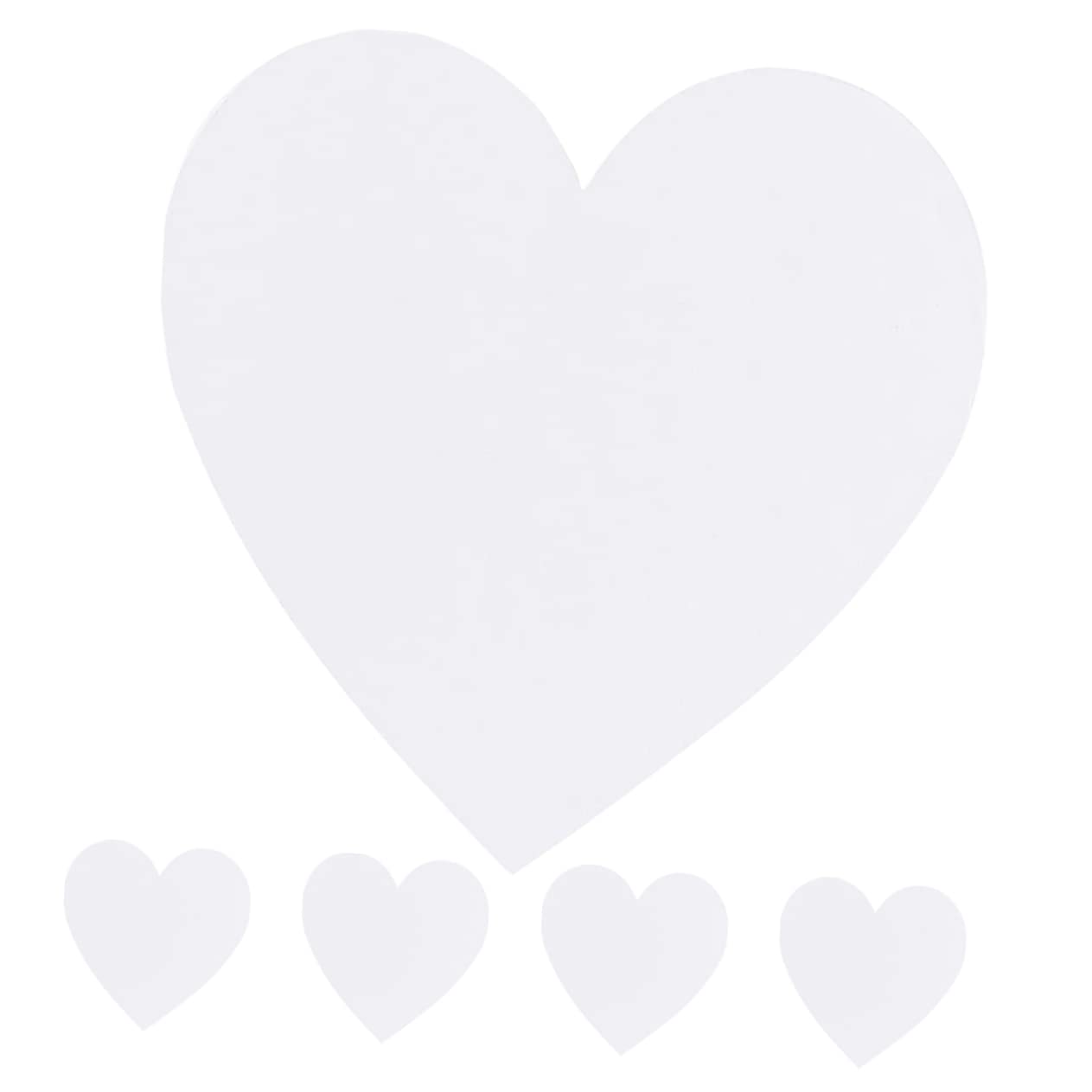 COHEALI 5Pcs Heart-Shaped Oil Painting Boards 5.91X5.91In Canvas Panels for Artists Painting Supplies Drawing Boards for Acrylic and Oil Paint