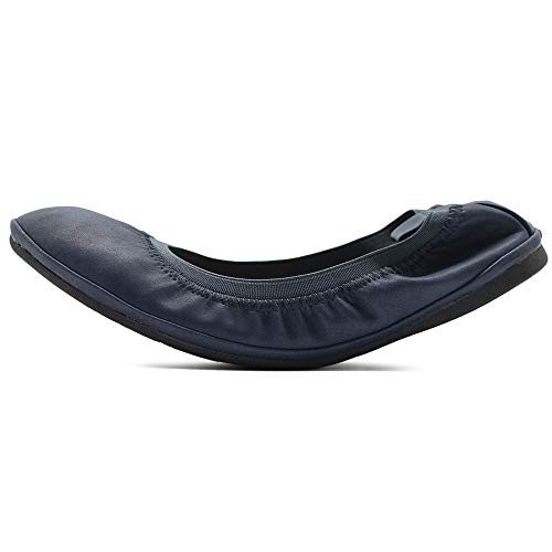 Ollio Women's Shoe Collar Shoe Pull Tab Comfort Ballet Flat2