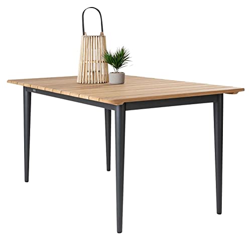 Möbel Jack Gartentisch Esstisch Terrassentisch Balkontisch Loungetisch | Aluminium | Teakholz | Anthrazit | Naturfarben… – Bild 5