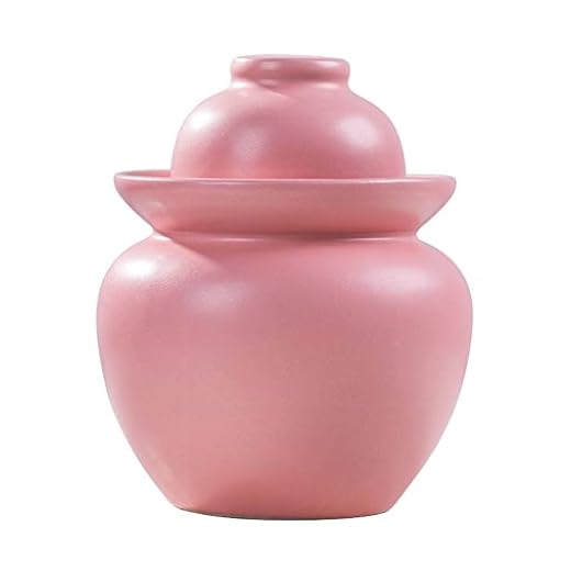Rosa porslinbehållare pickling, jäsning kimchi burk med lock keramikförvaring burk hushållspicklar mat kan for att göra pickles, surkål (Size : S)