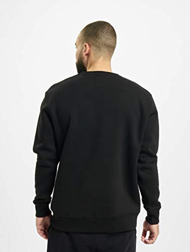 Alpha Industries Basic Sweater Neon Print Sweatshirt für Herren Black/Neon Yellow – Ansicht 2
