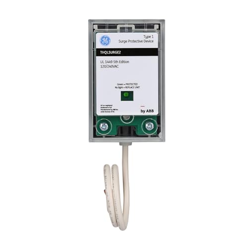 ABB THQLSURGE2 Type 1 Surge Protective Device • Whole House Protector • 120/240 VAC 25kA Per Phase • Pigtail Connection • Breaker Panel Surge Protection • LED Indicator • 2 Spaces - image 2