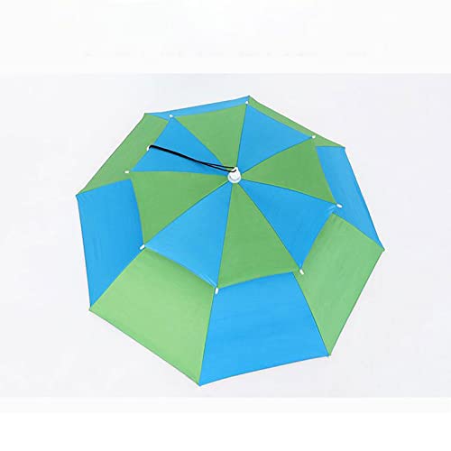 Tubdr Regenschirm-Hut,Angeln-Regenschirm-Hut,Hände frei,UV-Schutz-Regenschirm-Kappe,verstellbare Kopfbedeckung,für Angeln im Freien,Golf,Camping,Strand,Gartenarbeit Cover