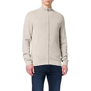 Tommy Hilfiger Fijne Zig Zag Structuur Zip Thru heren Trui