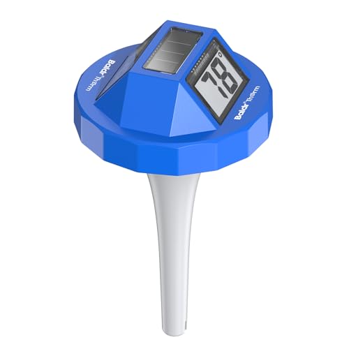 BaldrTherm Solar-Powered Floating Pool Thermometer, High Precision, Dual-Sided Anti-Fog Display for Pools, Spas & Aquariums