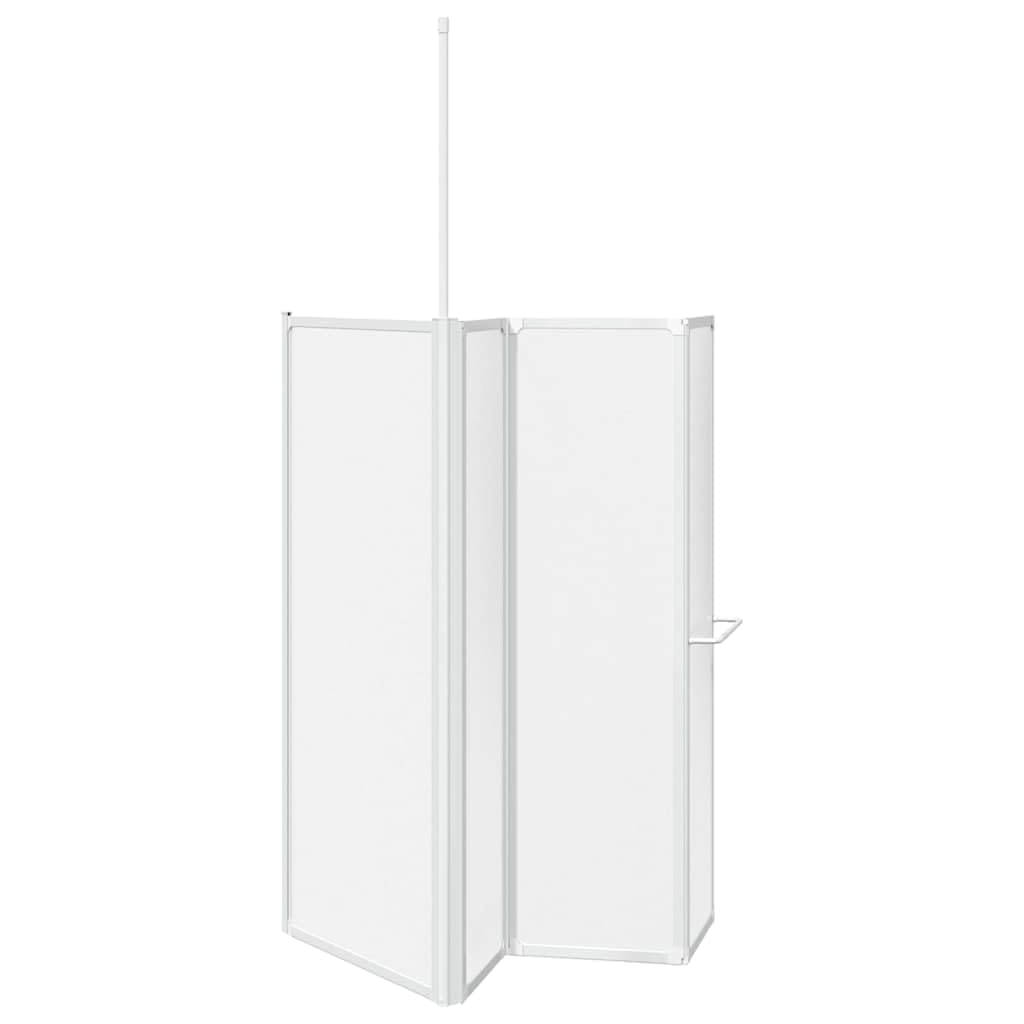 Parete doccia pieghevole a forma di L, 70 x 120 x 137 cm, 4 pezzi