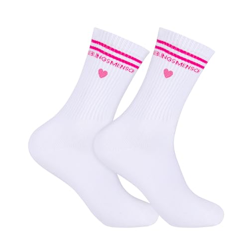 Yemmert Geschenke für Frauen Lieblingsmensch Geschenk Socken Damen Baumwollsocken Herz Socken Geburtstagsgeschenk für Frauen Beste Freundin Geschenke