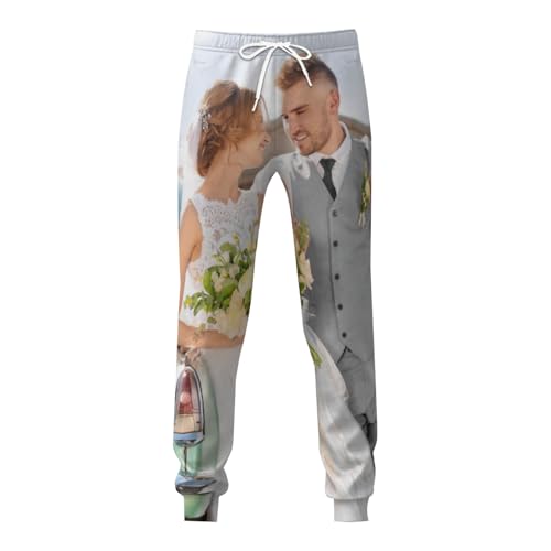 Custom Sweatpants for Men Women Personalized Sweatpants with Photo Logo Text Design Your Own Pants for Gift