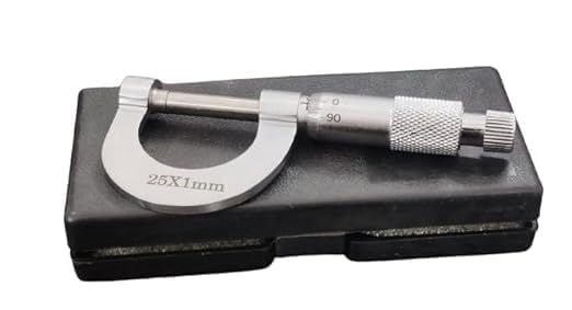 Chromium Plated Micrometer Screw Gauge 0-25mm (0.01mm Least Count) | Precision Stainless Steel Mechanical Micrometer with Measurement Chart & Storage Box | Ideal for Lab, Engineering & Workshop Use-image-19