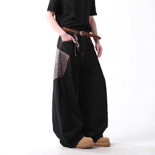 Y2k Baggy Jeans for Men Women Wide Leg Skater Grunge Pants Loose Fit Barrel Jeans Hip Hop Denim Pants Streetwear3