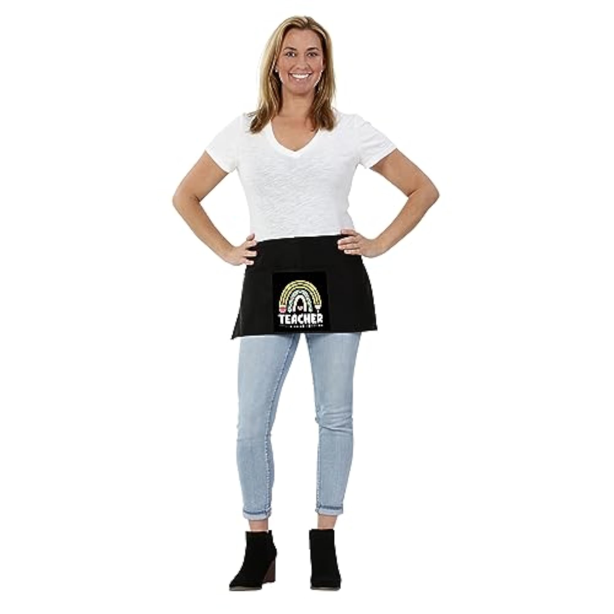 Teacher Apron with 3 Pockets, Gift for Educators