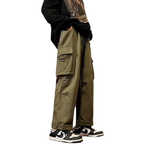 Gothic Baggy Cargo Pants with Pockets for Women Men Harajuku Casual Joggers Outdoor Loose Trousers Y2K Streetwear