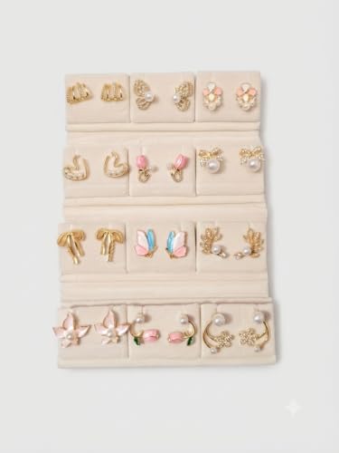 Generic 12-Pair Earrings Set with Jewellery Box, White - Image 7