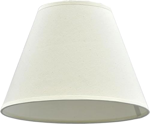 Image of Aspen Creative 32030B Transitional Empire Shape Spider Construction Lamp Shade in Eggshell, 6 inch Top x 12 inch Bottom x 9 inch Slant Height