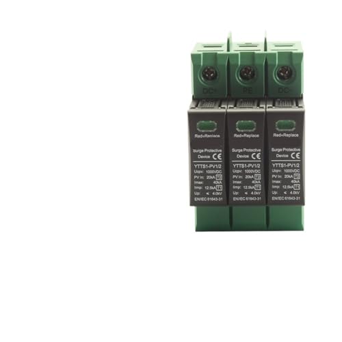 Evite roturas de inversor con este protector sobretensiones 3P 1000V para carril solar DC YTTS1 4