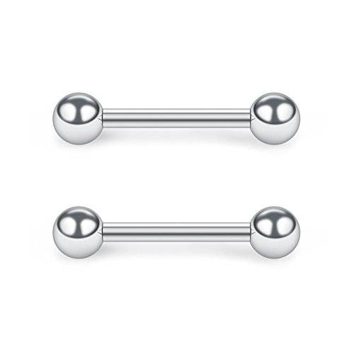 SCERRING 14G Nipple Rings 316L Stainless Steel Externally Threaded Nipplerings Tongue Bar Barbell Rings Piercing Retainer For Women Men3