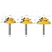 45 Degree Lock Miter Router Bit 3Pcs 1/4 Inch Shank.Woodworking Tools Joint Router Bits，Wood Milling Cutter Glue Joint Tools Set (1/4inch Shank, 3 Bit Set)