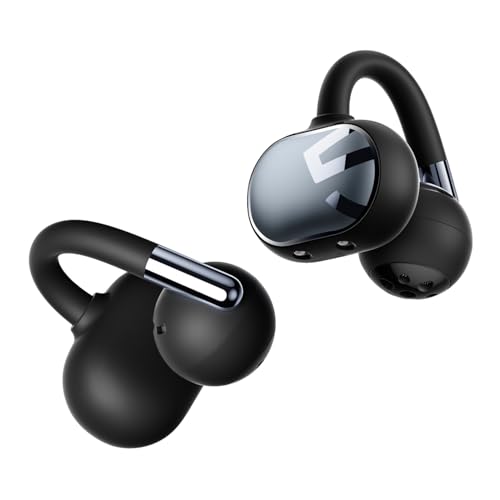 SoundPEATS Clip1 Open-Ear Auricolari, con Hi-Res e LDAC, Audio Dolby, Autonomia di 40 Ore, Ricarica Rapida, Bluetooth 5.4, Connessione Multipla, IPX5, Rilevamento Uso, PeatsAudio APP