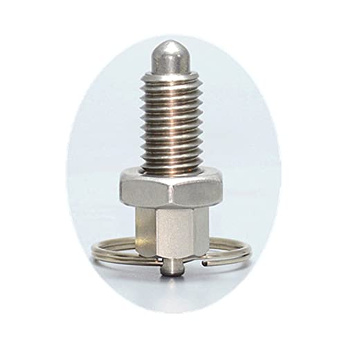 Zaahh 1Pcs Carbon Steel Thread Index Plungers Ring Type Indexing Plungers With Lock Coarse Thread (Color : Lhfss-Round Head, Size : M16-10) #TOP4