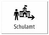 Schulamt – Aufkleber A4: 297x210mm – Mit Grafik und Text