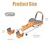 diowewea Heavy Duty 330lbs Leg Stretcher Machine - 230° Split Stretcher for Ballet, Dance, Gymnastics & Yoga, Professional Flexibility Trainer Orange