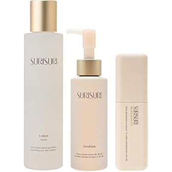 Amazon スキンケアセット Surisuri スリスリ 化粧水 モイスト 乳液 美容オイル 乾燥肌 敏感肌 保湿 長持ち コラーゲン スクワラン セラミド 乳酸菌 ビタミンc フルボ酸 朝目覚め もっちり Real Beauty Product フェイスケアセット