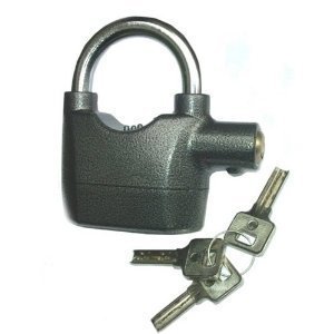 Cozyswan de sécurité avec Cadenas Alarme 110 Db-Sirène Auto Reset arrêt en acier résistant 9 mm de sécurité, idéal pour les abris de jardin, les Garages, les portails, Carvans, les bicyclettes, les vélos à moteur Cover