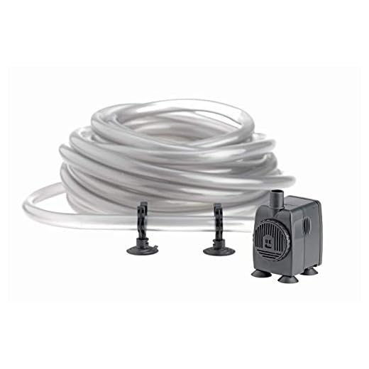 Eden 57481 114 Aqua In-Out Set - Aquarienschlauch (10 m) mit Ansaugschutz und kompakter Aquarienpumpe (600 l/h) zur Wasseraufbereitung, Wasserwechsel im Aquarium