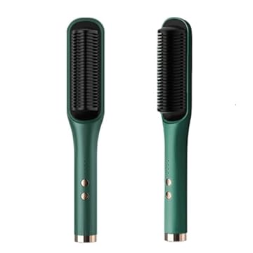 Flintronic Spazzola Lisciante per Capelli, 2 In 1 Piastra Capelli, Ionic Hair Straightener Comb, Pettine Riscaldante per Capelli, 130-220°C, 4 Impostazioni di Temperatura, Riscaldamento Rapido