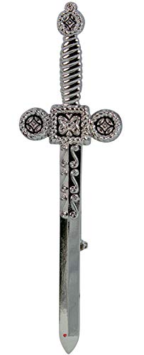 Hombres Kilt Pin Broche Espada Celta in en Acabado Pulido 4in Cover