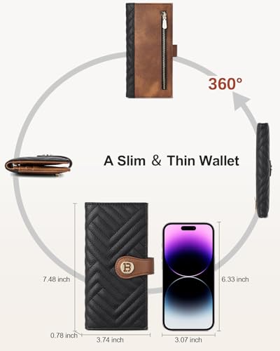 BOSTANTEN Small Sling Bag for Women ＆ Leather Wallet Women RFID Blocking Credit Card Holder4