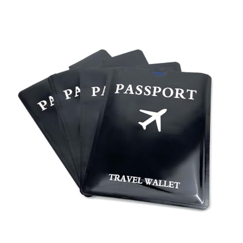 [LIEWEI Boutique RIBEN] A~zCpX|[gیP[X ώpX|[gubNz_[ pX|[gJo[ qƃeB[GCW[ 4Zbg pX|[gX[u(Black,10.5*13.6cm)