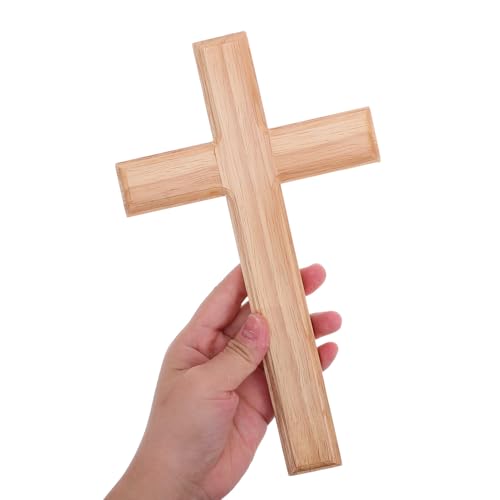 Cruz de madera de iglesia y hogar para decoración religiosa de pared 4