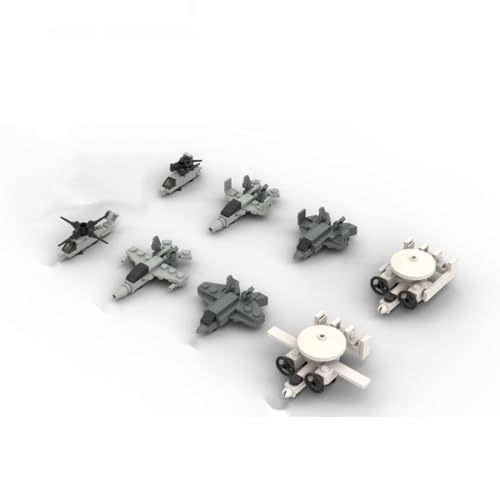 StrucToys Military Helicopter Building Blocks Kit for Adults, 1/300 Scale FOD-Class Aircraft Carrier Complement Helicopter Model Set(652PCS)