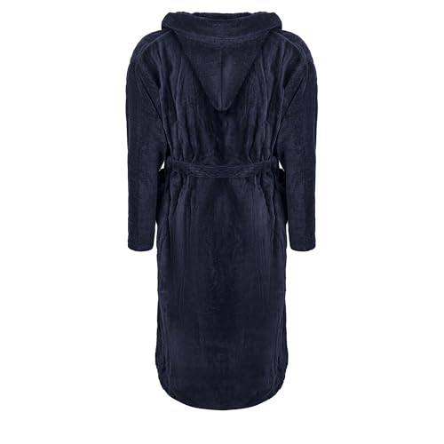 Bath Robe Men's/Boys 100% Cotton Bathrobe Long Hooded Bathrobe 100% Absorbent Cotton Terrycloth Inside And Velour Finishing Outside With 2 Pockets by Abstract2